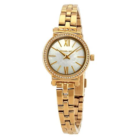 Michael Kors Petite Sofie Crystal Mother of Pearl Dial Ladies 